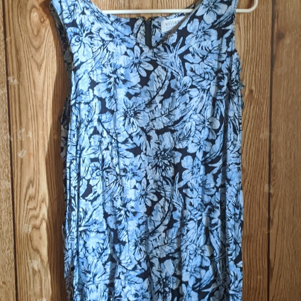 Blue floral dress